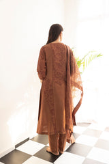 Screen Printed kurta with hand tendered-chawal-taka