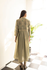 Box pleat Screen printed kurta set