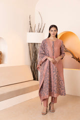 Onion pink three cuts combination kurta