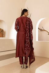 Screen printed chanderi silk Kurta set