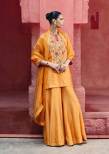 Mehraab Zardozi Burnt orange Sharara set