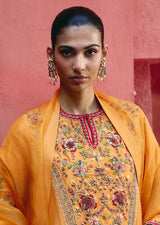 Mehraab Zardozi Burnt orange Sharara set
