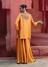 Mehraab Zardozi Burnt orange Sharara set