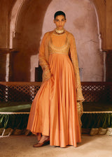 Mehraab Dusty Rose Anarkali set