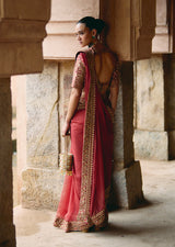 Mehraab Dusty Rust Saree Set