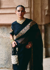 Mehraab Black Saree set
