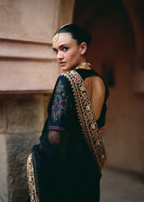 Mehraab Black Saree set