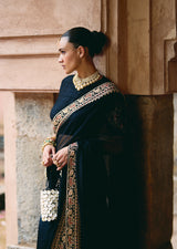 Mehraab Black Saree set
