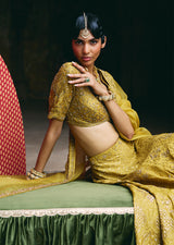 Mehraab Muted Green Lehenga Set