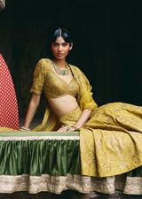 Mehraab Muted Green Lehenga Set