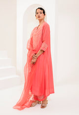 Sophisticated moonga silk kurta set