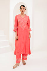 Sophisticated moonga silk kurta set