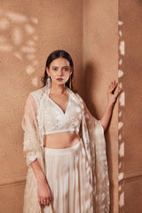 Chantily white plazo pant