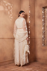 Chantily white plazo pant