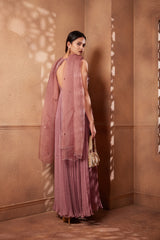 Onion Pink Sitara georgette anarkali