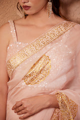 Blossom Pink Sitara Printed Saree