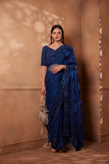 Odette Blue Sitara saree