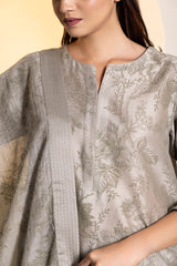 Screen printed chanderi silk Kurta set