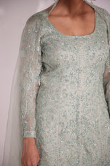 Elegant embroidered gharara set