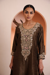 Juniper green Raw silk kurta