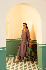 Screen Printed side panel kurta set With Printed dupatta