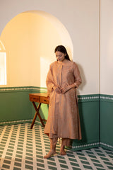 Screen Printed side panel kurta set