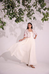 Ivory Dress with short jacket