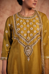 Short kurta with panel plazo pant