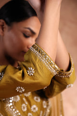 Short kurta with panel plazo pant