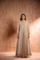 Shahana Long jacket with georgette blouse and skirt