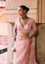 Mehraab Blush Pink Saree set