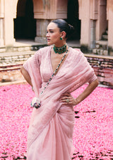 Mehraab Blush Pink Saree set