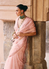 Mehraab Blush Pink Saree set