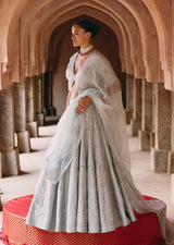 Mehraab Ice Blue Lehenga Set