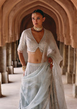 Mehraab Ice Blue Lehenga Set