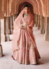 Mehraab Dusty Rose Pink Lehenga Set