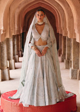 Mehraab Ice Blue Lehenga Set