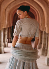 Mehraab Ice Blue Lehenga Set