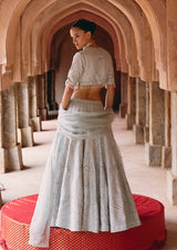 Mehraab Ice Blue Lehenga Set