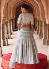 Mehraab Ice Blue Lehenga Set