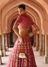 Mehraab Dusty Rust Lehenga Set