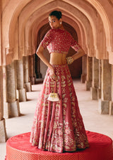 Mehraab Dusty Rust Lehenga Set