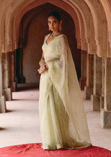 Mehraab Pastel Mink Saree set