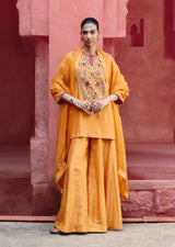 Mehraab Zardozi Burnt orange Sharara set