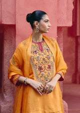 Mehraab Zardozi Burnt orange Sharara set