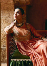 Mehraab Dusty Rose Anarkali set