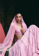 Mehraab Blush Pink Lehemga Set