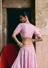 Mehraab Blush Pink Lehemga Set