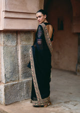 Mehraab Black Saree set