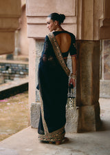 Mehraab Black Saree set